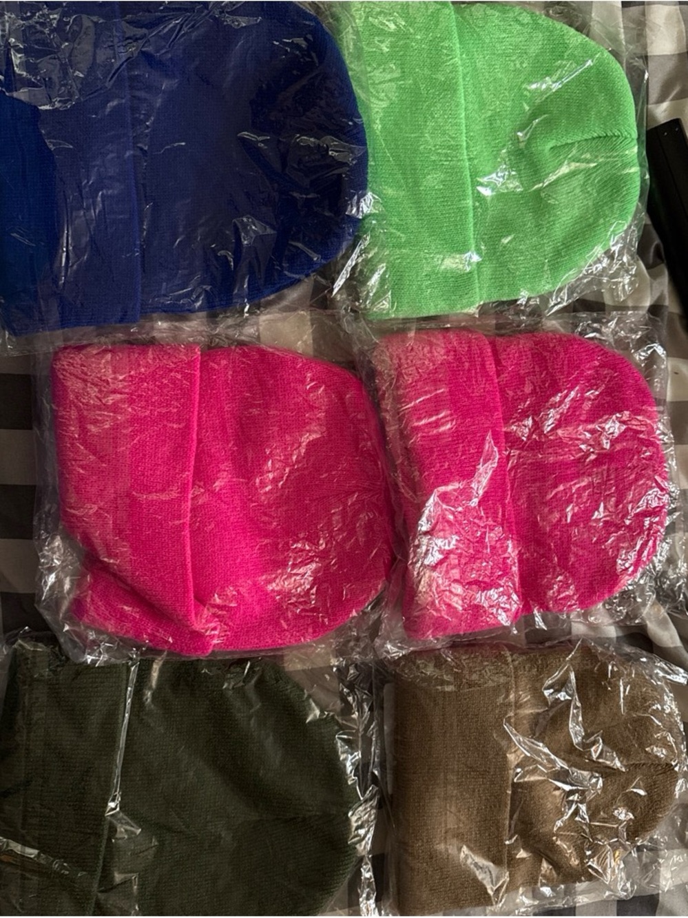 Unisex Bright Beanie Pack set of 6 new